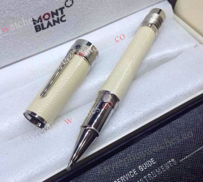 Mont Blanc Gandhi Cream Barrel Silver Rollerball Pen